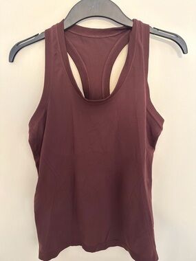 Athleta Maroon Racerback Tank Top